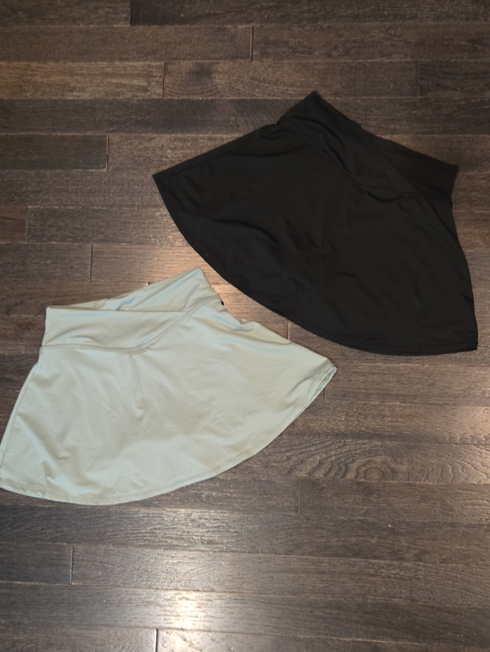 Lot of 2 - Girl's Skort Sporty Athletic Dance - Black, Sage/Lt Green - SZ M/10